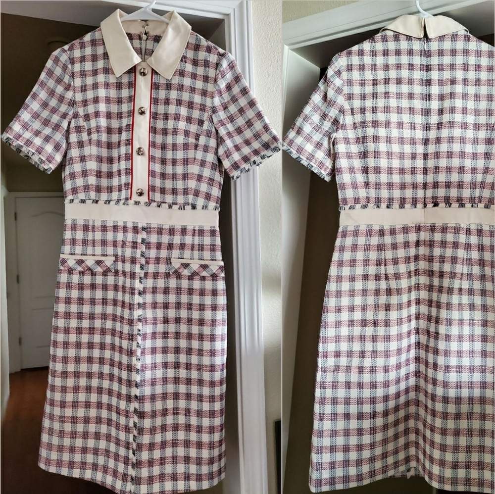 ❤ Plaid Dress | short sleeve